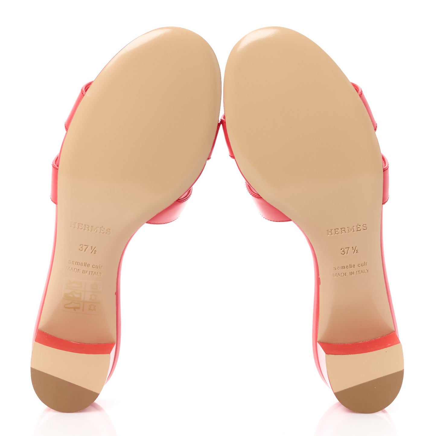 Calfskin Oasis Sandals 37.5 Rouge Rubis