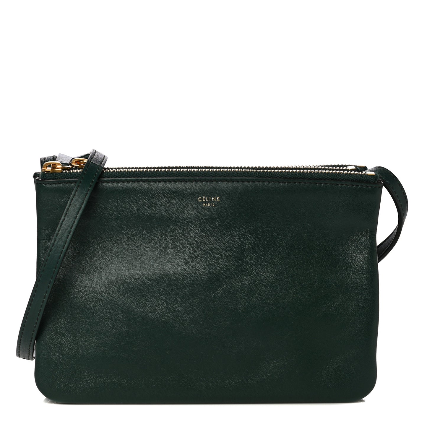 Lambskin Small Trio Crossbody Bag Dark Green