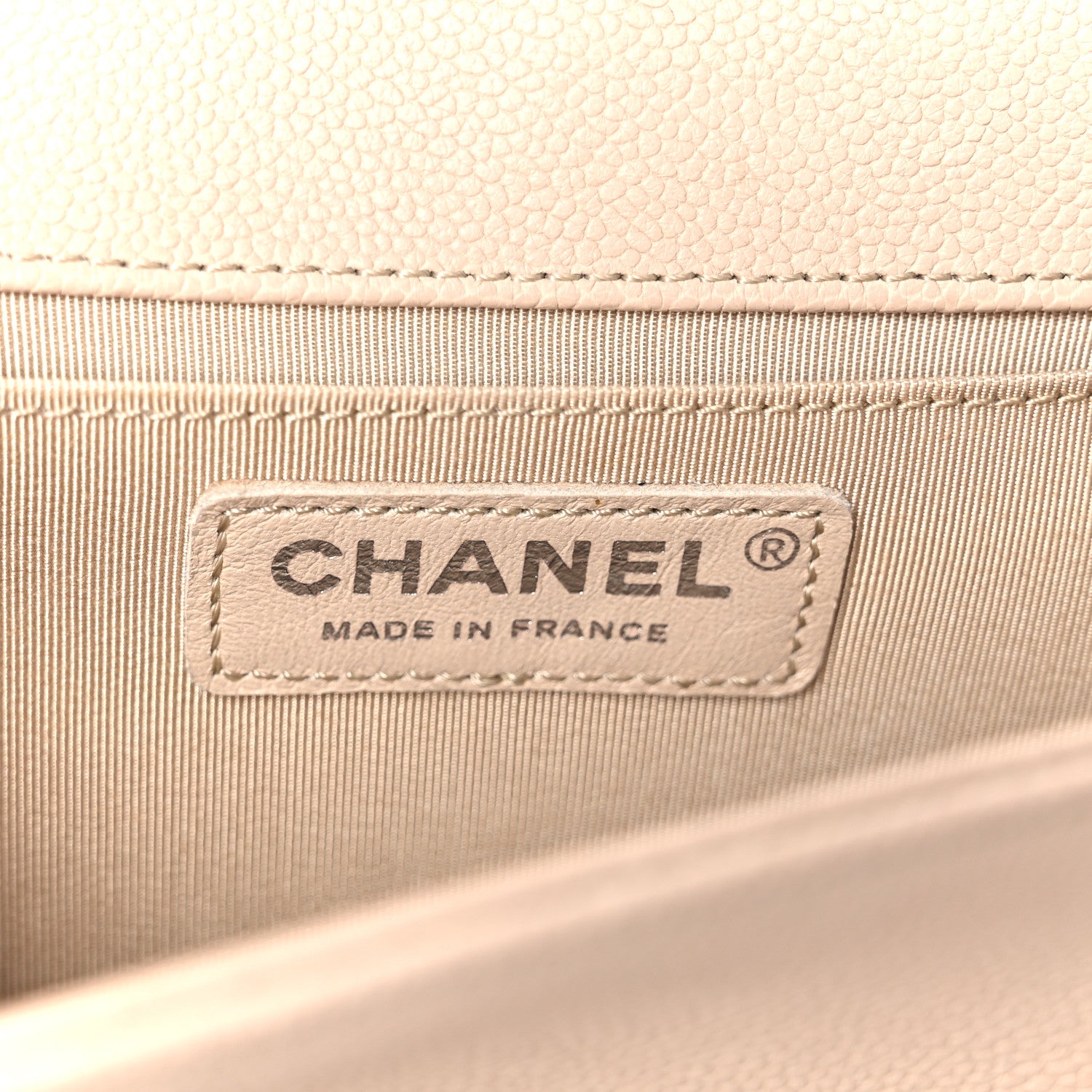 Chanel Caviar Quilted Medium Boy Flap Beige 6 of 10