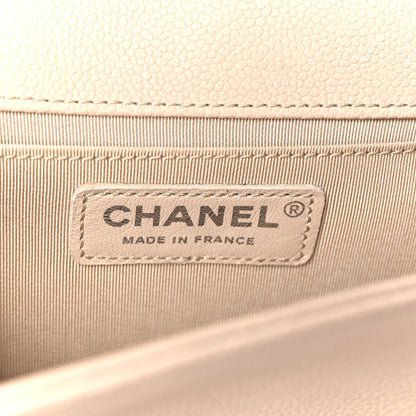 Chanel Caviar Quilted Medium Boy Flap Beige 6 of 10