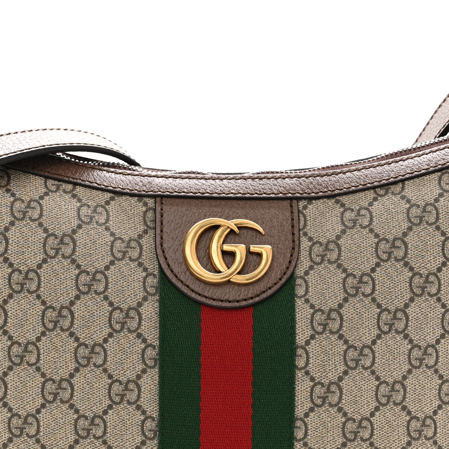 Gucci GG Supreme Monogram Web Small Ophidia Half Moon Hobo Brown 8 of 10