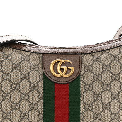 Gucci GG Supreme Monogram Web Small Ophidia Half Moon Hobo Brown 8 of 10