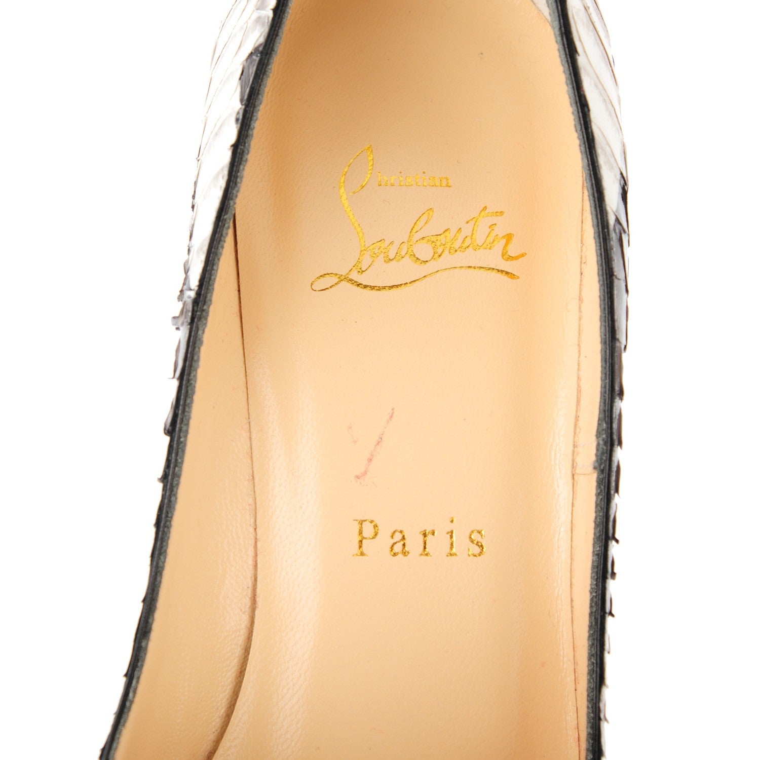 Christian Louboutin Python Croisade So Kate 120 Pumps 37.5 Lichen 8 of 8