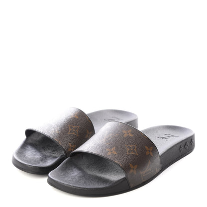 Louis Vuitton Rubber Monogram Mens Waterfront Mules 6 Macassar 2 of 8