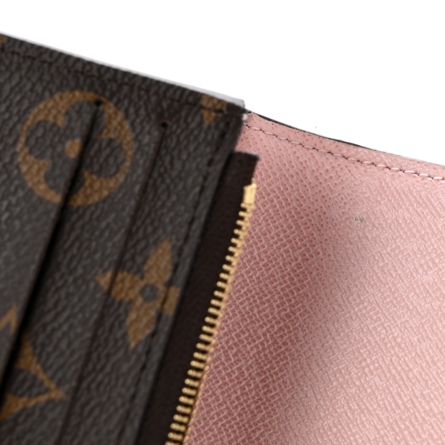Monogram Emilie Wallet Rose Ballerine