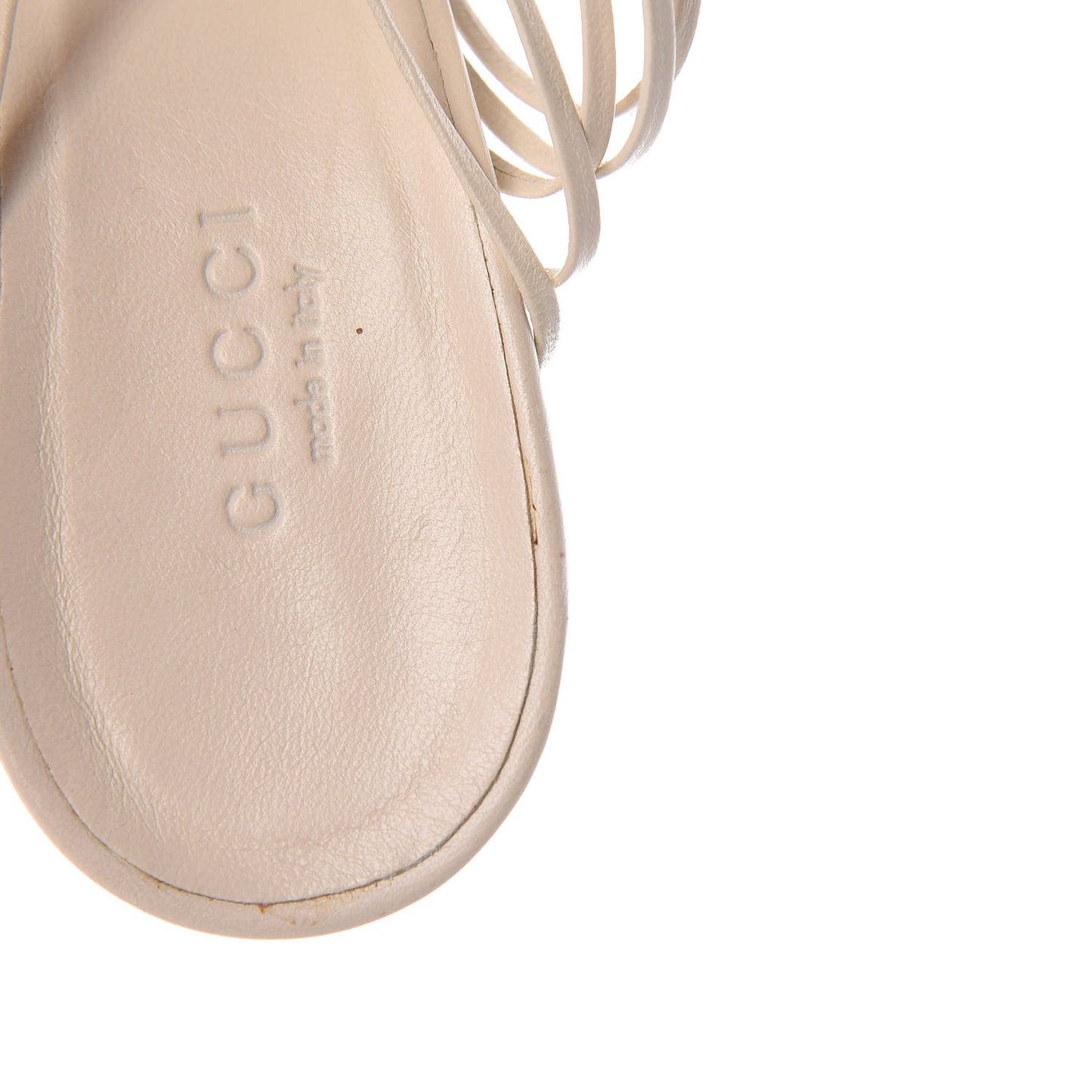 Calfskin Braided Sandals 6.5 Beige