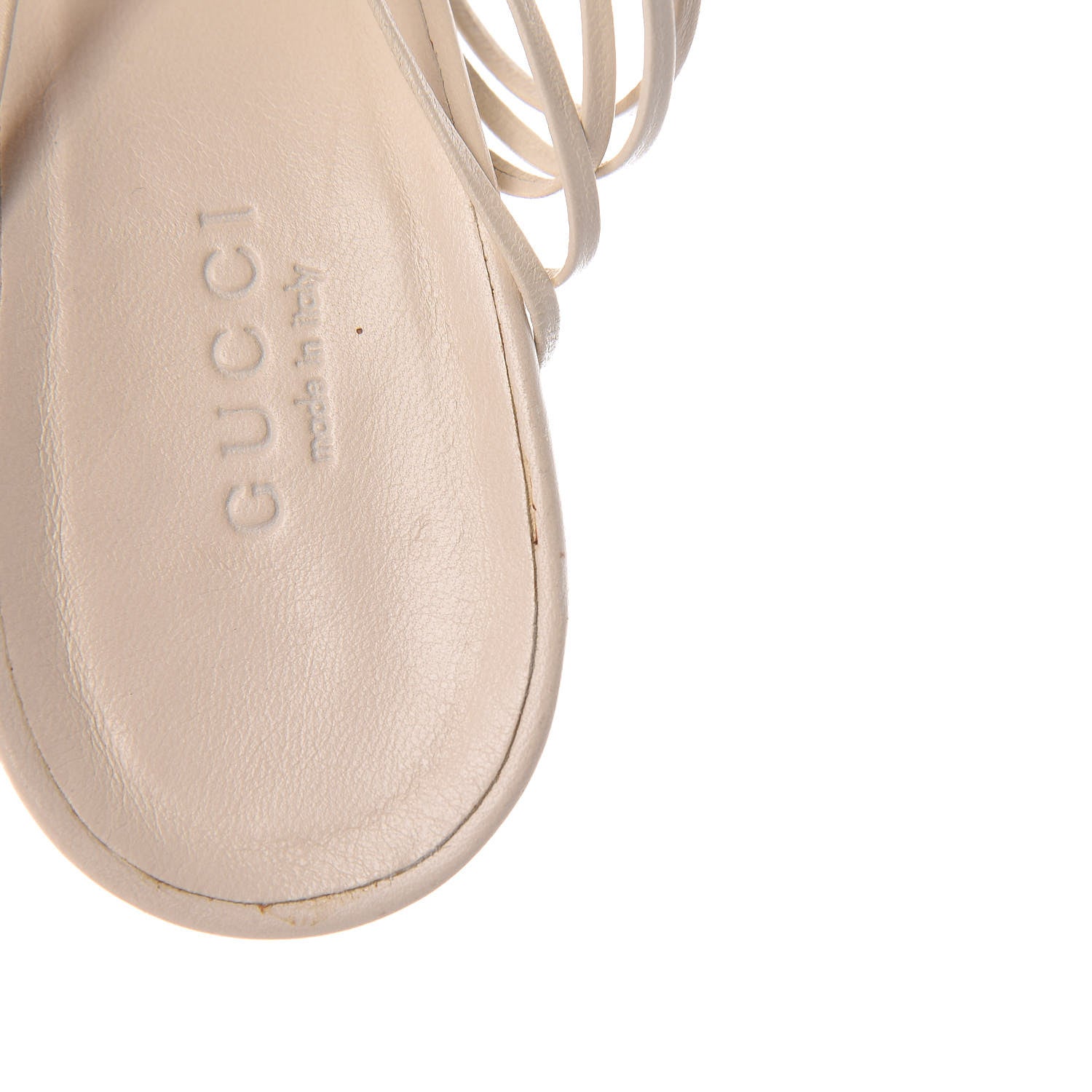 Gucci Calfskin Braided Sandals 6.5 Beige 11 of 17
