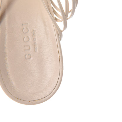 Gucci Calfskin Braided Sandals 6.5 Beige 11 of 17