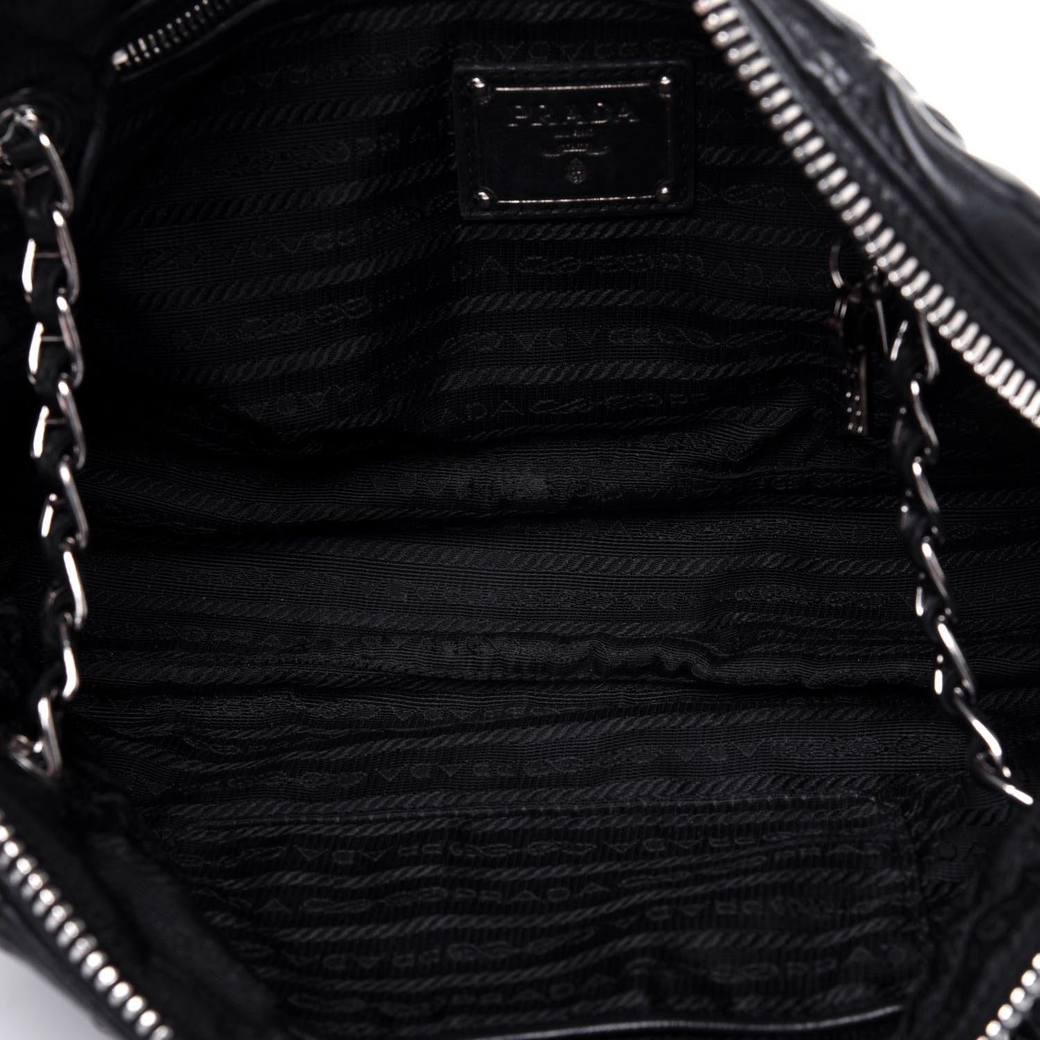Prada Nappa Gaufre Satchel Black 7 of 23