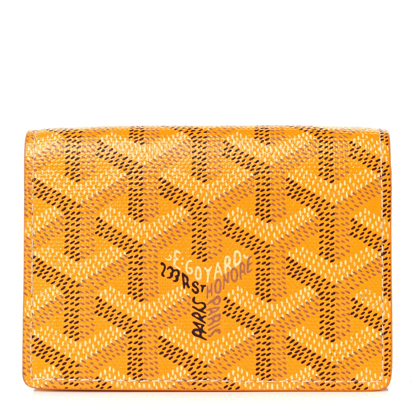 Goyardine Business Card Holder Yellow