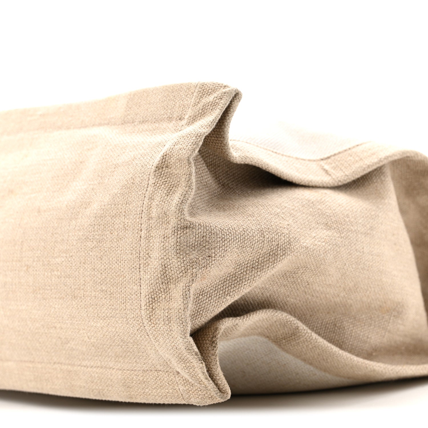 Saint Laurent Linen Calfskin Rive Gauche Tote Optic White 10 of 16