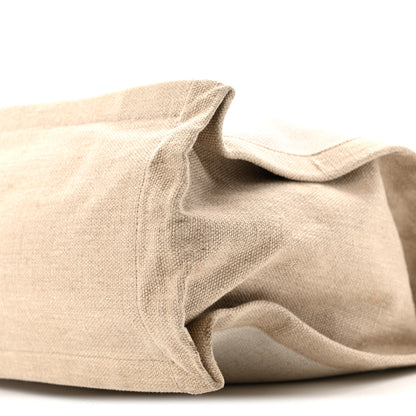 Saint Laurent Linen Calfskin Rive Gauche Tote Optic White 10 of 16