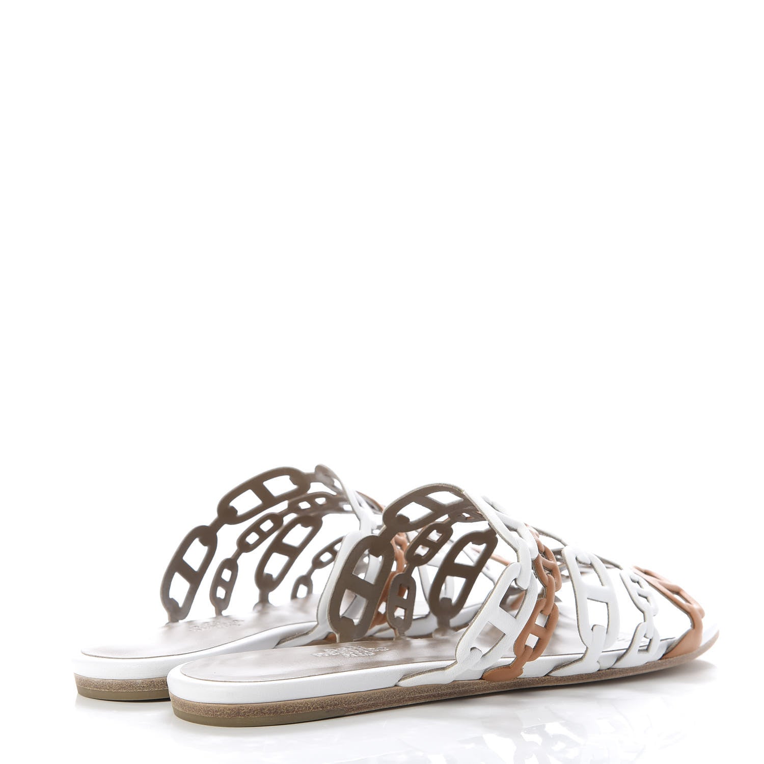 Hermes Nappa Thalassa 90 Sandals 37.5 White Naturel 4 of 10