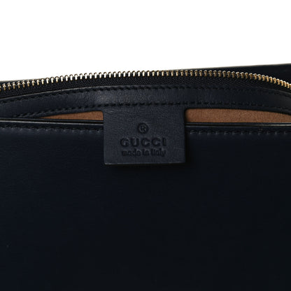 Gucci Calfskin Medium Padlock Signature Top Handle Bag Navy 6 of 14