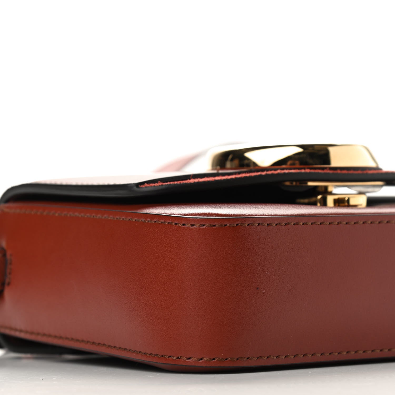 Chloe Shiny Calfskin Suede Mini C Bag Sepia Brown 8 of 9
