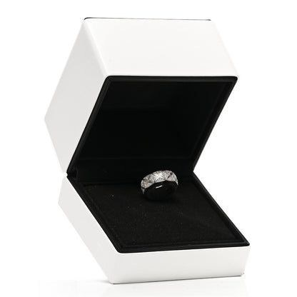 Chanel 18K White Gold Diamond Small Coco Crush Pave Ring 50 5.5 6 of 6
