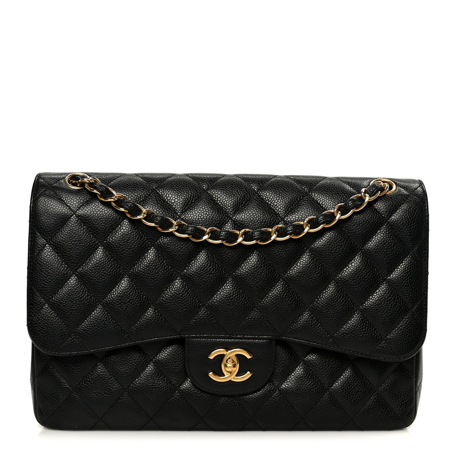 Chanel Caviar Quilted Jumbo Double Flap Black 1 of 11