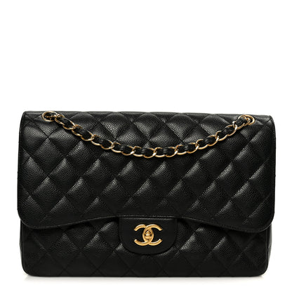 Chanel Caviar Quilted Jumbo Double Flap Black 1 of 11