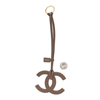 Chanel Lambskin Mini CC Bag Charm Light Brown 2 of 4