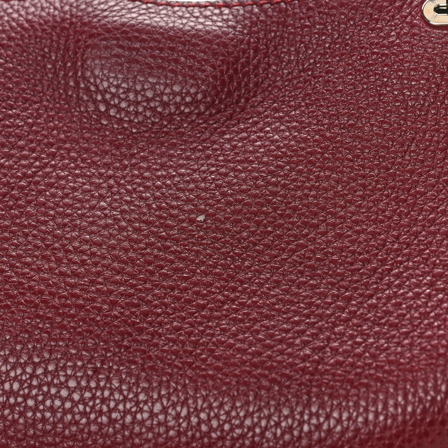 Valentino Garavani Pebbled Calfskin Medium Rockstud Tote Camelia 9 of 9
