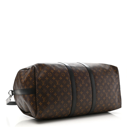 Louis Vuitton Monogram Macassar Keepall Bandouliere 55 4 of 13