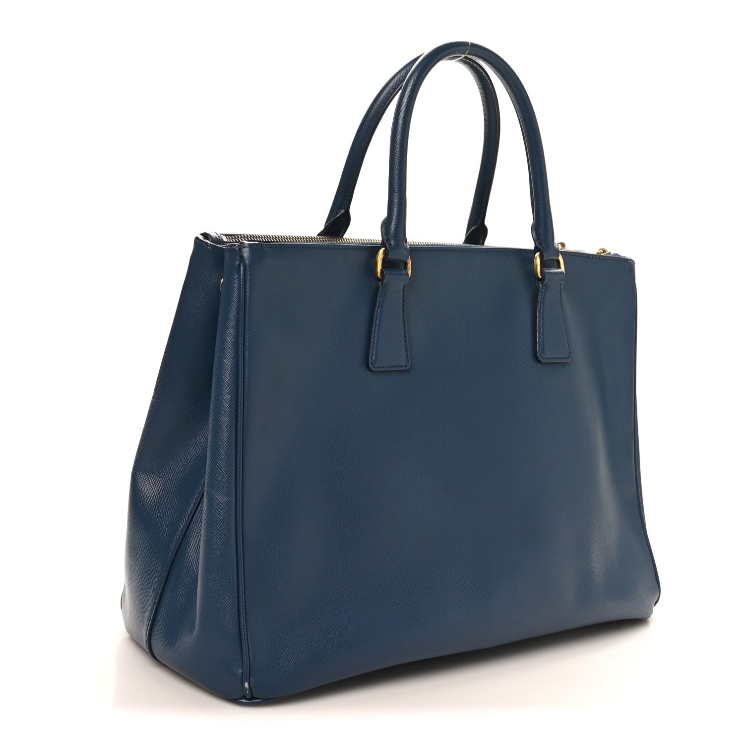 Prada Saffiano Large Galleria Double Zip Tote Bluette 3 of 9
