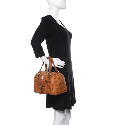 MCM Visetos Small Boston Bag Cognac 2 of 18