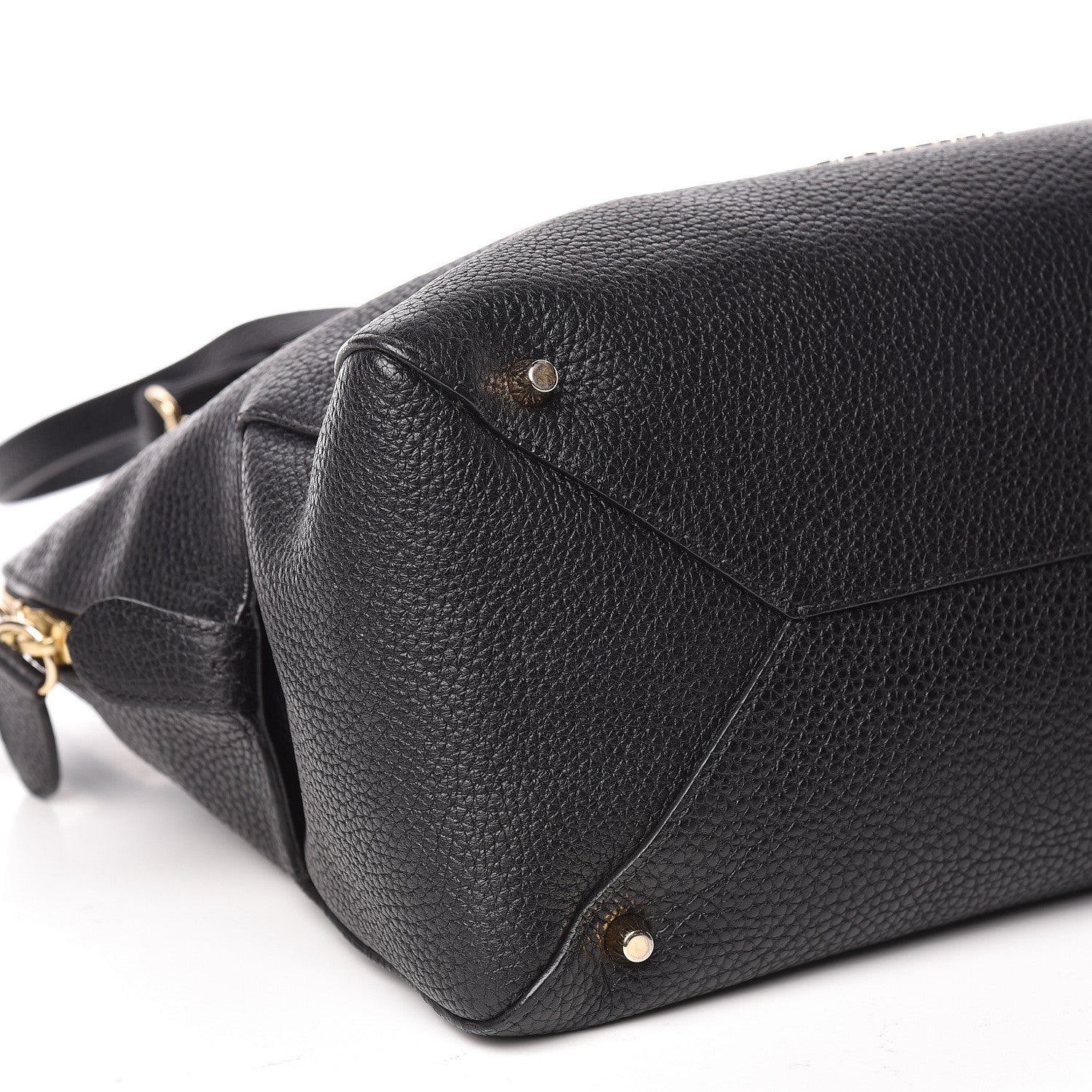 Burberry London Grainy Calfskin Medium Greenwood Bowling Bag Black 8 of 10