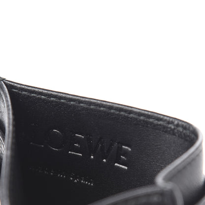 Loewe Calfskin Embossed Puzzle Plain Card Holder Black 5 of 6