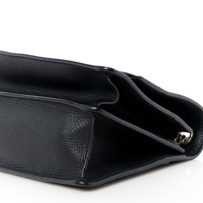 Saint Laurent SAINT LAURENT Grained Calfskin Medium Monogram Sunset Crossbody Black 11 of 11