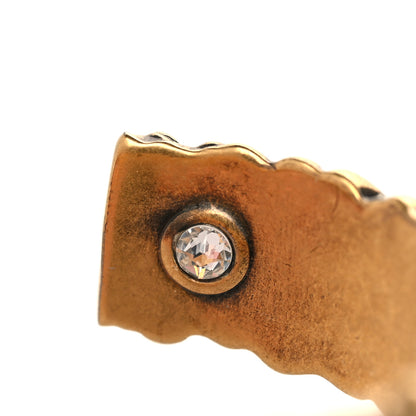 Gucci Metal Lion Mane Cuff Bracelet Aged Gold 5 of 5