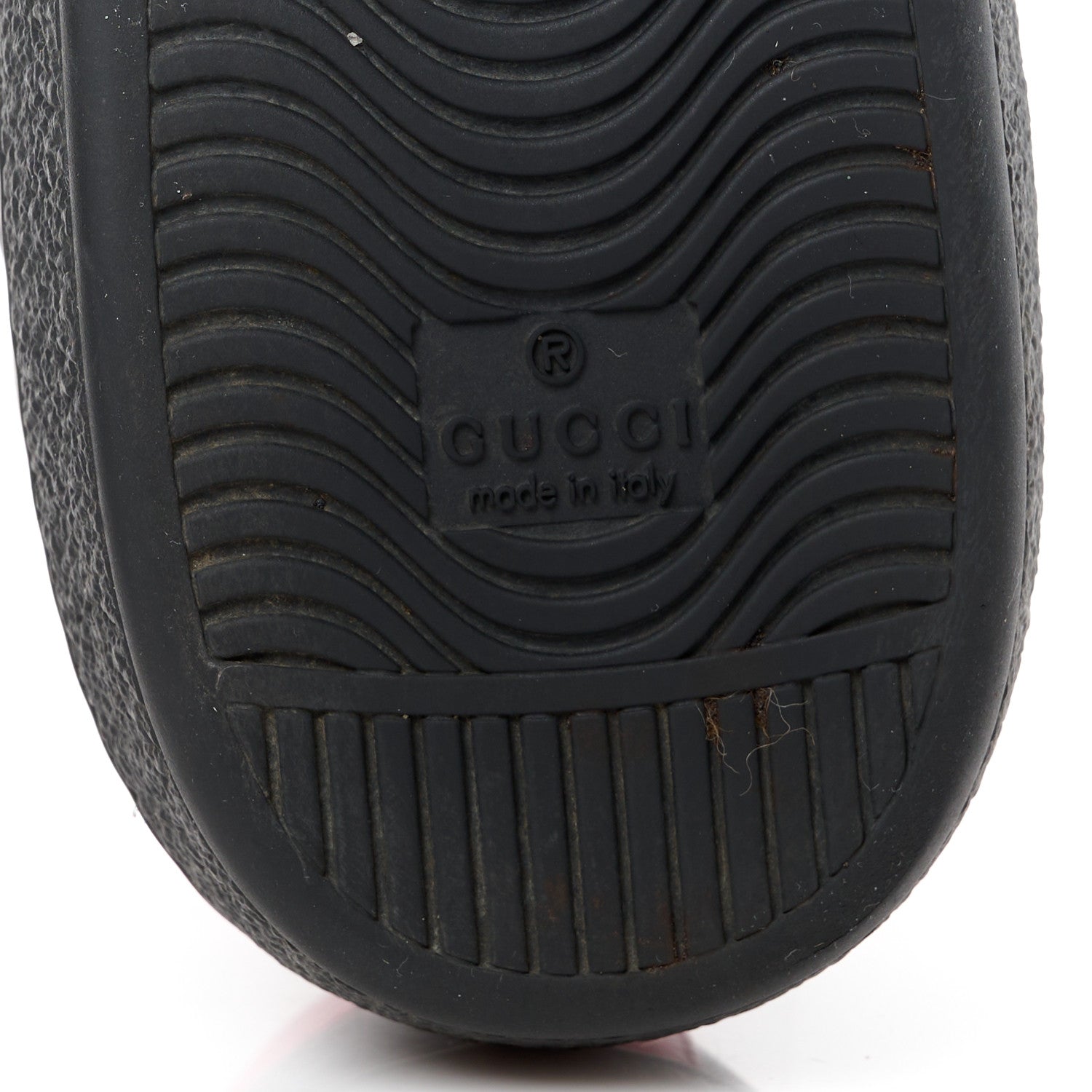 Gucci Miro Soft Calfskin Laminated Ayers Web Bee Embroidered Mens Ace Sneakers 10.5 Black Red Flame Night 7 of 9