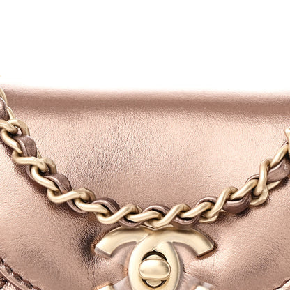 Chanel Metallic Aged Calfskin Quilted Nano Kelly Shopper Light Brown 8 of 11