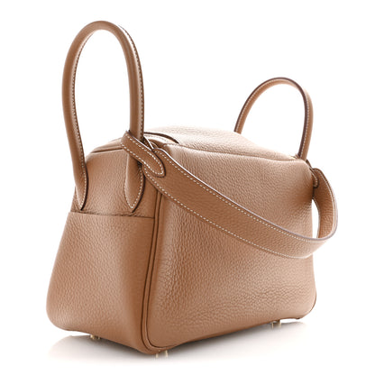 Hermes Taurillon Clemence Lindy 26 Gold 3 of 11