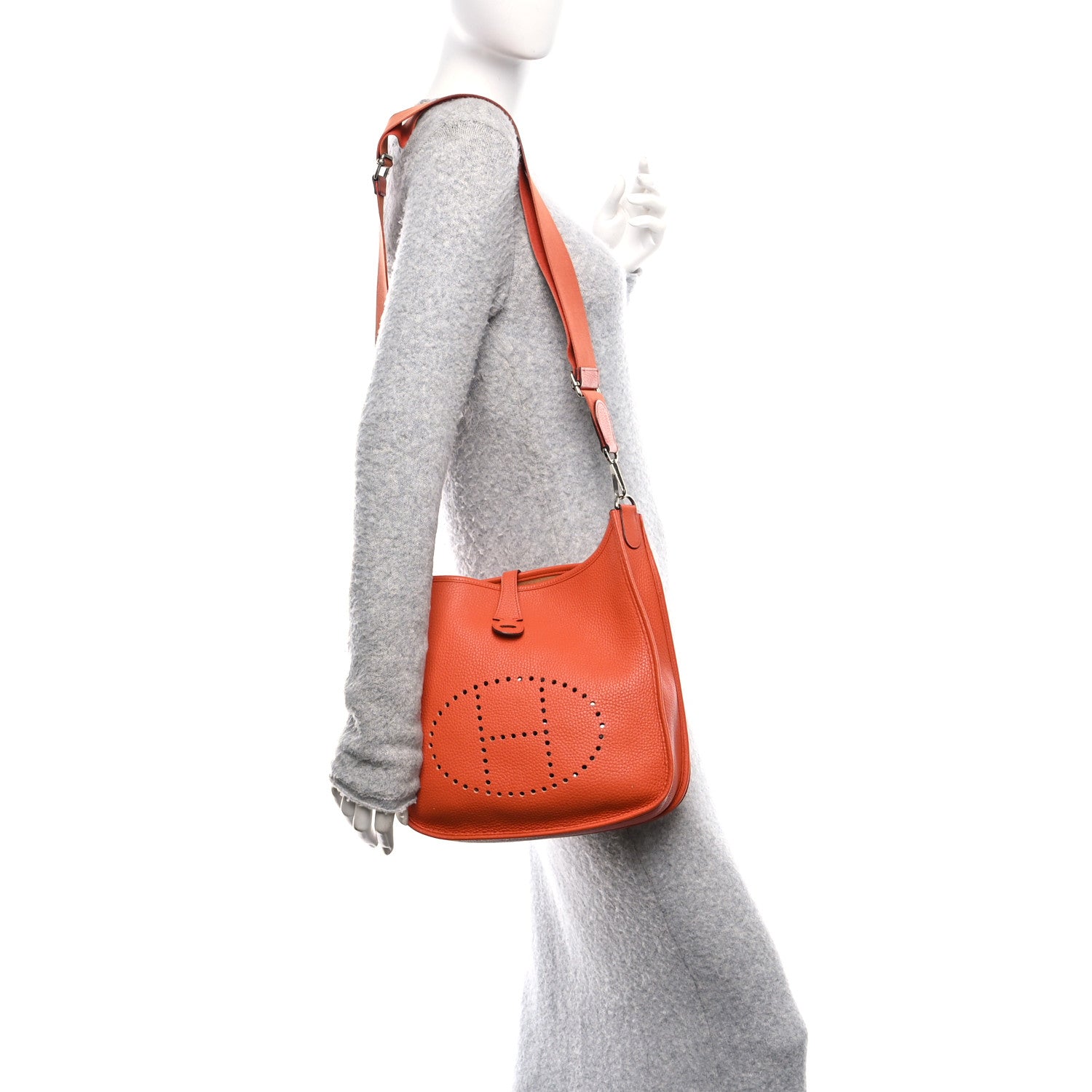Hermes Taurillon Clemence Evelyne III PM Orange 2 of 11