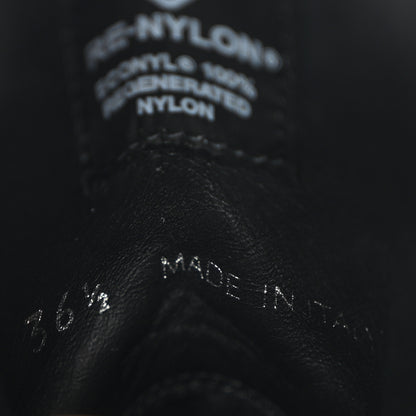 Prada Spazzolato Re-Nylon Metal Triangle Logo Buckled 50mm Biker Boots 36.5 Black 8 of 9