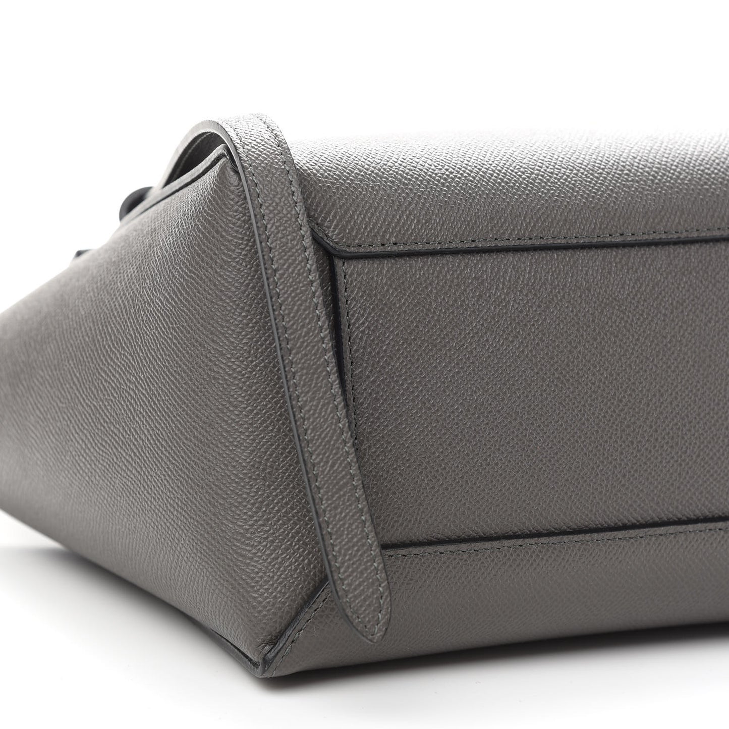 Grained Calfskin Micro Belt Bag Grey