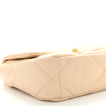 Chanel Goatskin Quilted Medium Chanel 19 Flap Beige 9 of 11