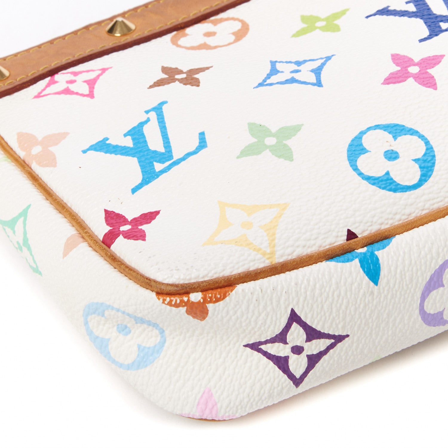 Louis Vuitton Monogram Multicolor Pochette Accessories White 5 of 8