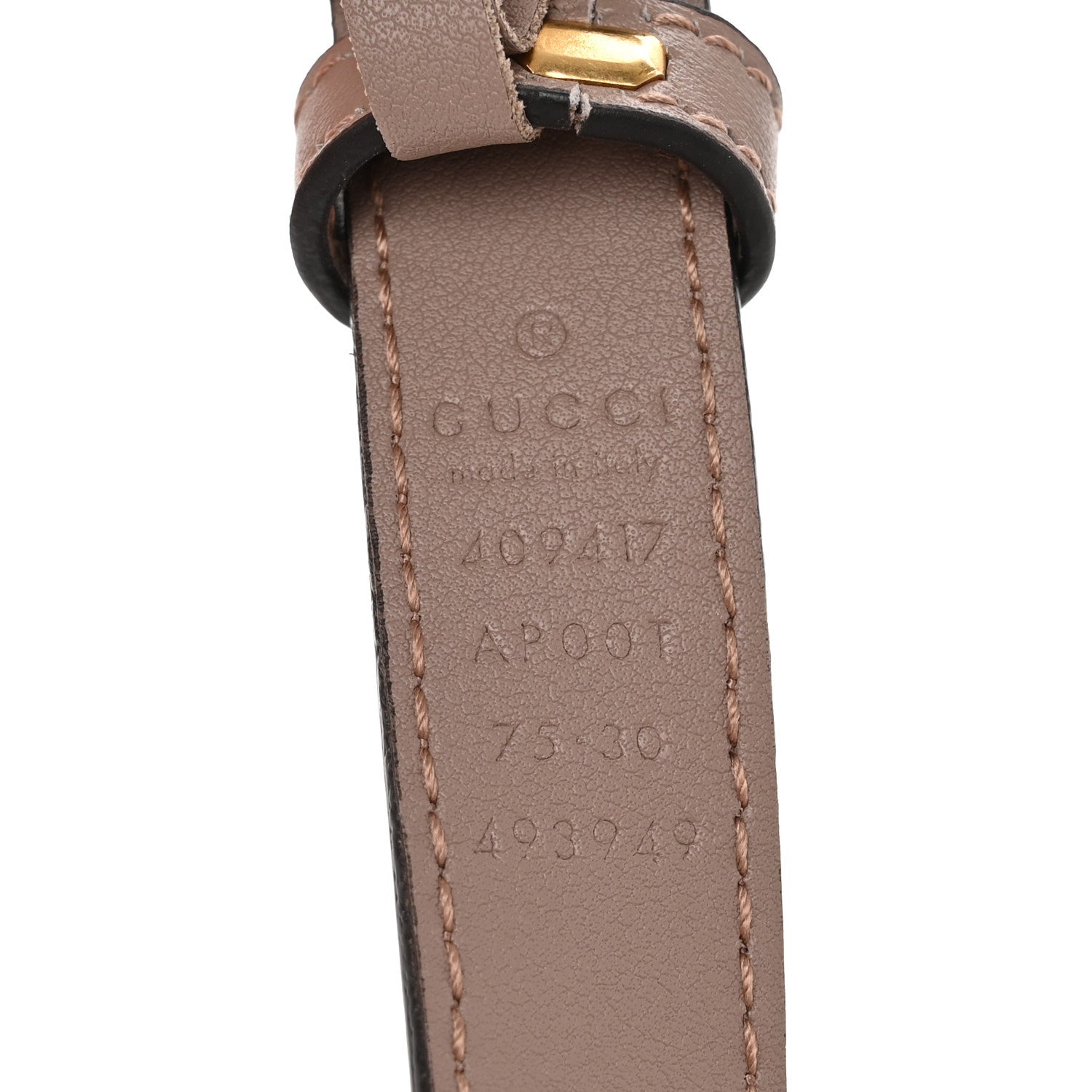 Gucci Calfskin Double G 20mm Belt 75 30 Porcelain Rose 5 of 7