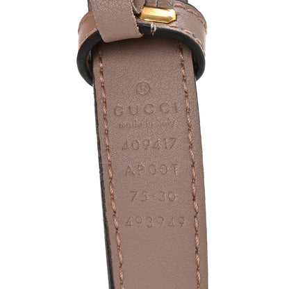 Gucci Calfskin Double G 20mm Belt 75 30 Porcelain Rose 5 of 7