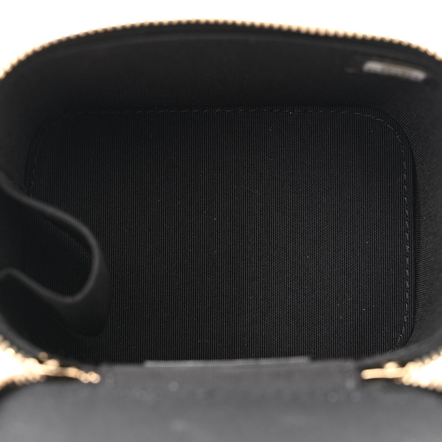 Chanel Lambskin Quilted Top Handle Mini Vanity Case With Chain Black 5 of 11
