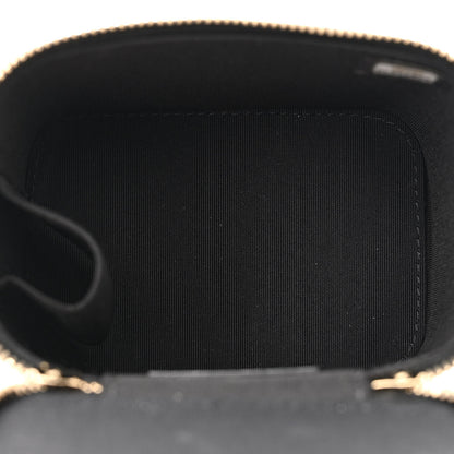 Chanel Lambskin Quilted Top Handle Mini Vanity Case With Chain Black 5 of 11