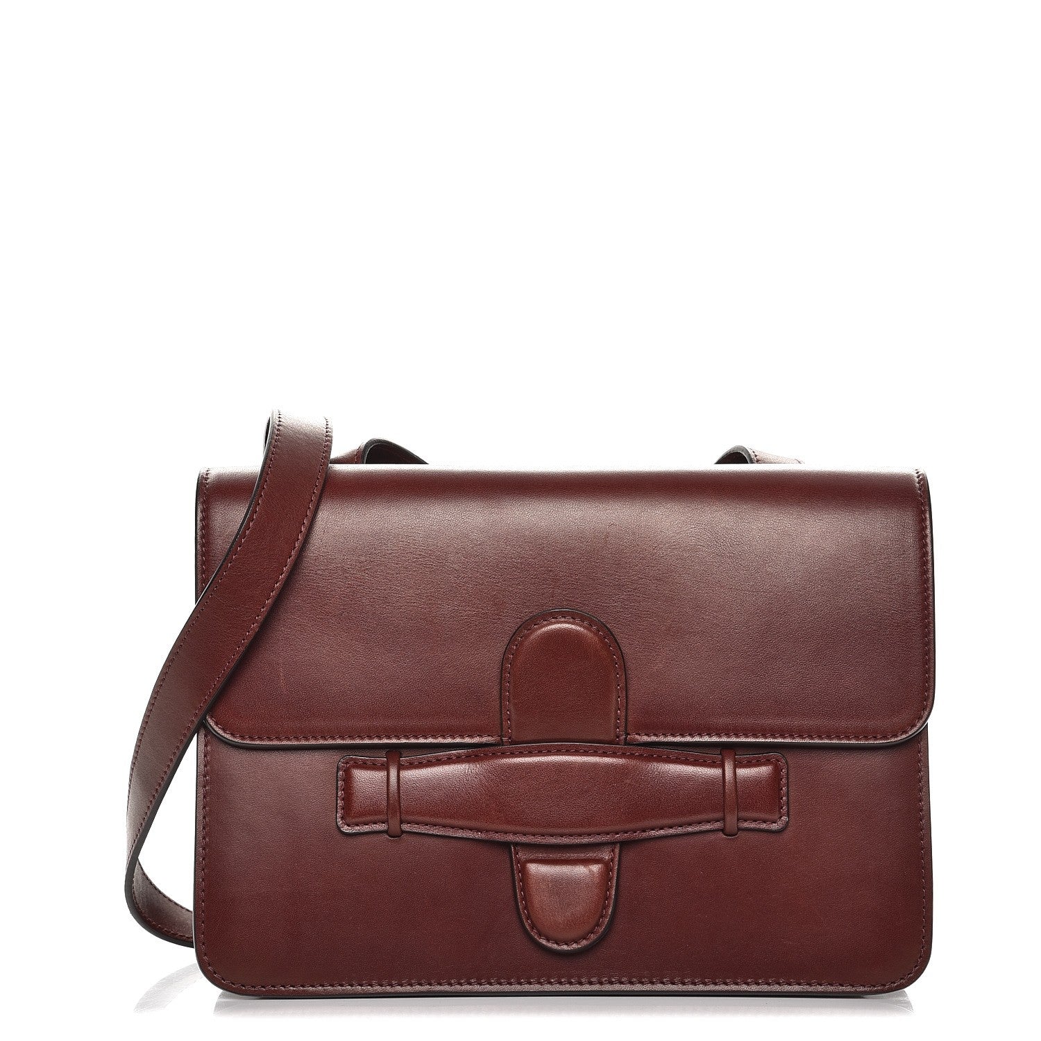 Celine Natural Calfskin Medium Symmetrical Bag Burgundy 1 of 9