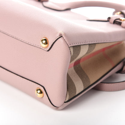 Burberry Grainy Calfskin House Check Small Banner Tote Pale Orchid 9 of 10