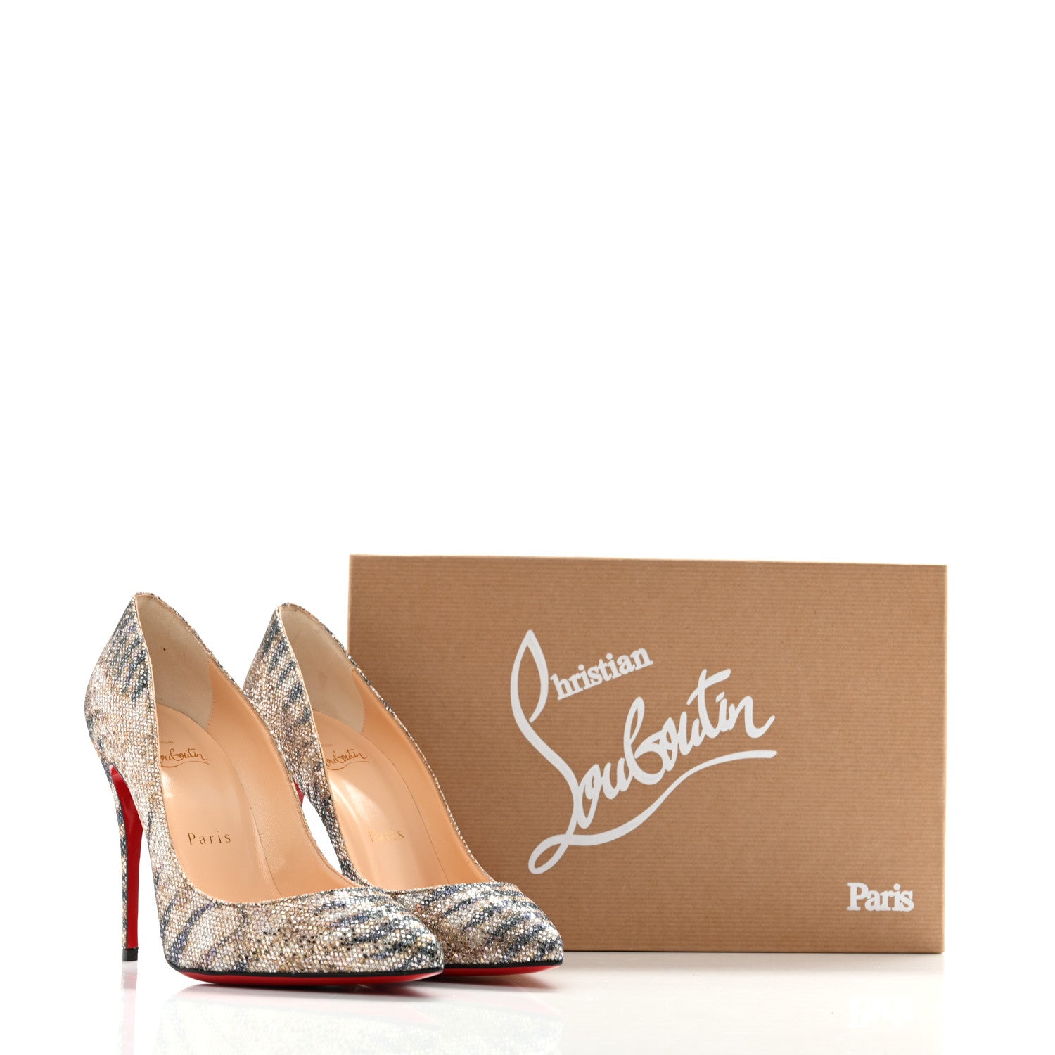 Christian Louboutin Glitter Sirene Pigalle Follies 100 Pumps 37.5 Gold 10 of 10