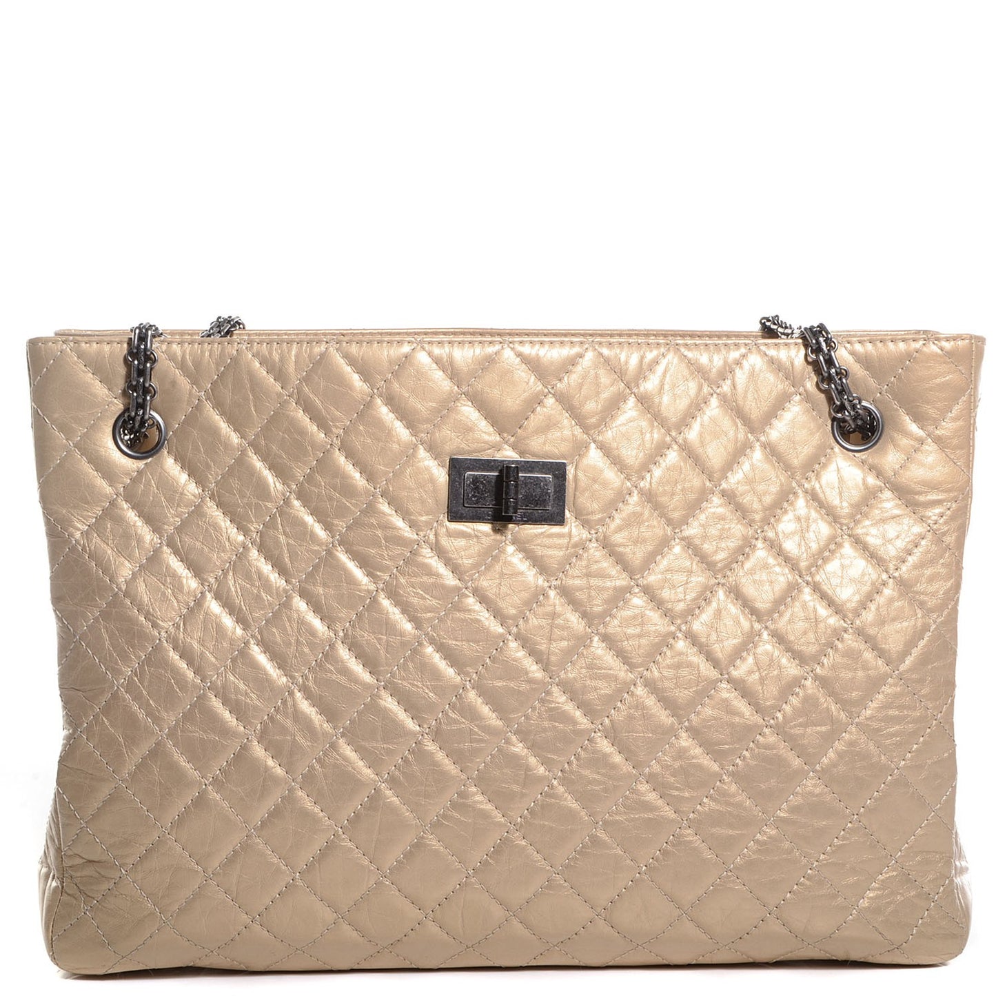 Aged Calfskin Reissue 255 Tote Light Gold