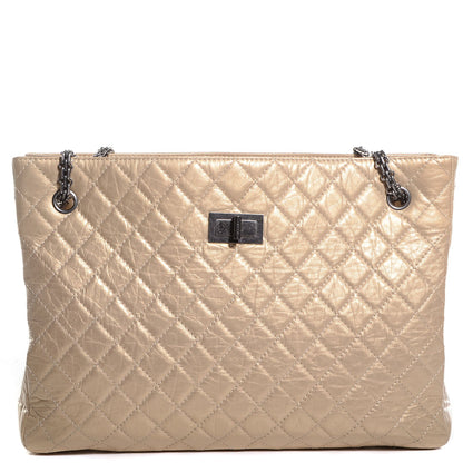 Chanel Aged Calfskin Reissue 255 Tote Light Gold 1 of 8