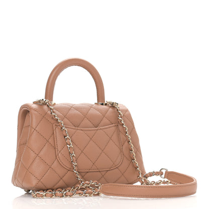 Chanel Caviar Quilted Extra Mini Coco Handle Flap Brown 2 of 10