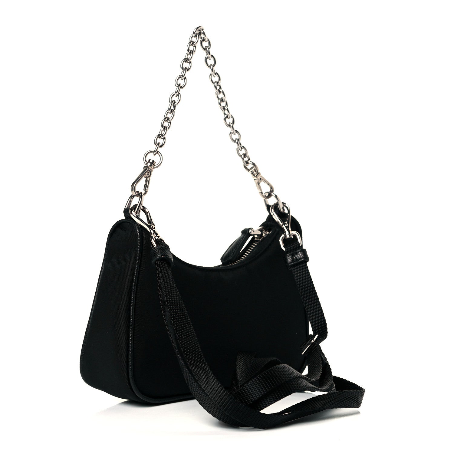 Prada Tessuto Nylon Mini Re-Edition 2000 Shoulder Bag Black 3 of 8